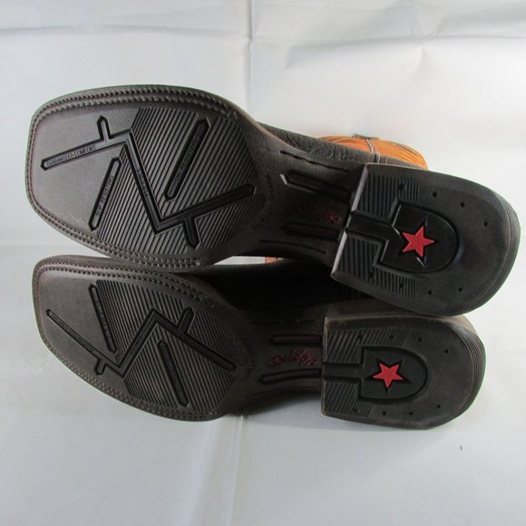 NWT Men's 13 Durango Rebel Cactus Western Boots - Bay Brown/Monarch Orange - Picture 5 of 5